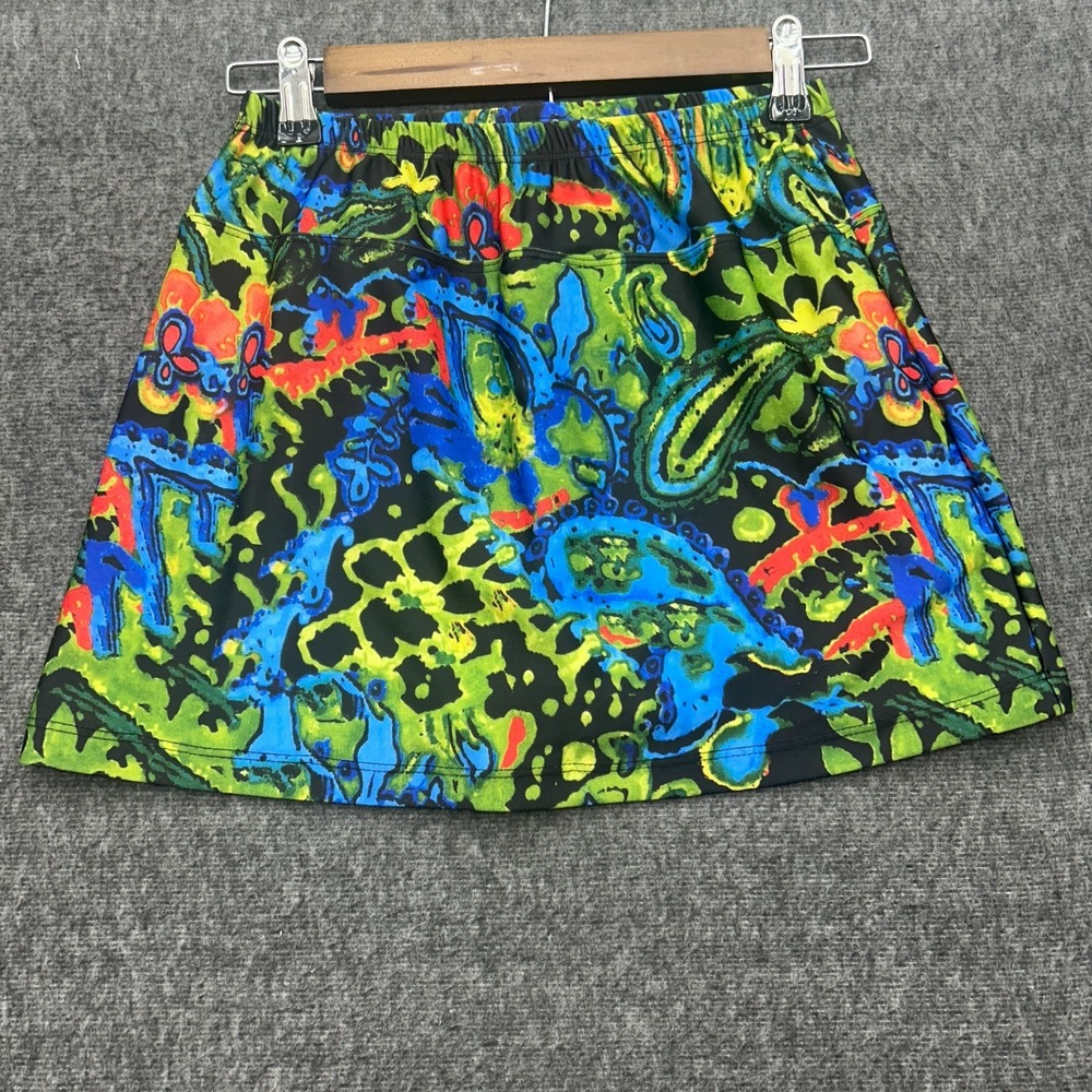 B Skinz Skort Small Athletic Geometric Pull‎ On Golf Tennis Pickleball Sporty